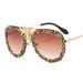 European And American Personality Bee Net Red Sunglasses Inlaid With Diamonds Retro Metal Fashion Large Frame Sunglasses Female Ins Trend Cross Border_viptrois.com