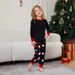 Christmas Santa Fawn Alphabet Christmas Family suit printed homewear pajamas_viptrois.com