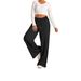 Men's Clothing Tie String Solid Color Waist Fashionable Wide Leg Warp Casual Trousers_viptrois.com