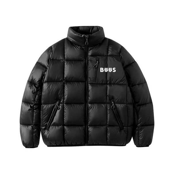 Men's Clothing Trendy Down Cotton Jacket, Puffer Jacket, US Combination Letter Cropped Cotton Coat_viptrois.com