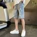 Men's Ripped Denim Shorts Trendy Brand Lightweight Casual Five Point Pants mid Length Shorts Handsome Versatile Light Color Summer Style 2026_viptrois.com