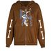 New Hoodie Star Good Clothing Women Loose Street Style Sports Zipper Cardigan Y2K Jacket_viptrois.com