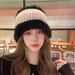 Autumn Winter Korean Edition Dopamine Mink Hair Bowl Hat, Warm Versatile Knitted Women, Thickened and Cold resistant_viptrois.com