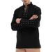 Steampunk Gothic Victorian Pirate Polo Shirt For Men, Retro Renaissance Style Long Sleeve Linen Blend Top For Halloween Cosplay & Themed Events_viptrois.com