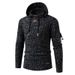 Loom Cross-Border 2025 Autumn Winter European American Men's Hooded Leather Button Long Sleeve Pullover Knitted_viptrois.com