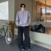 Pure 2024 Gray Autumn Winter New Round Neck Cardigan Solid Color Loose Casual Lazy Style Sweater Jacket Men's Top_viptrois.com