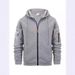 Men's Fashion Zip-Up Hoodie With Arm Pockets – Winter Casual Sports Jacket For Men, Warm Fleece Lining, Loose Fit, Stylish Streetwear_viptrois.com