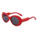 New Oval Fashion Sunglasses Personality INS Rose Red Multi Color Glasses Wholesale Women's Sunglasses T1353_viptrois.com