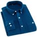 Men's Corduroy Shirt – Long Sleeve, Wrinkle-Resistant, Relaxed Fit, Solid Color For Business Casual & Everyday Wear_viptrois.com