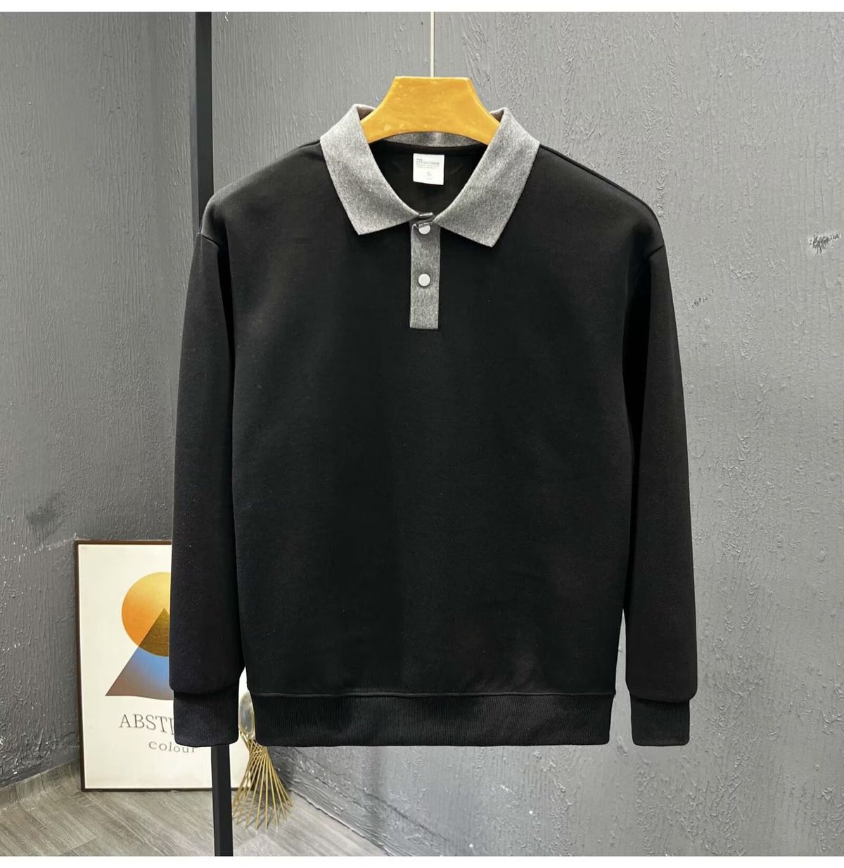 Men's Relaxed Knit Polo Sweater – Stylish Long Sleeve Layering Piece For Casual & Streetwear Looks_viptrois.com