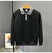 Men's Relaxed Knit Polo Sweater – Stylish Long Sleeve Layering Piece For Casual & Streetwear Looks_viptrois.com