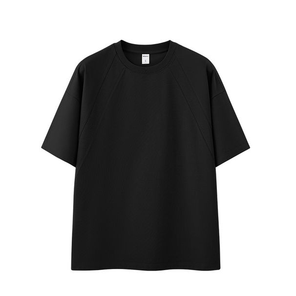 Men's Clothing Men's Wear | American Deconstructed Splicing Short Sleeved T Shirt 2025 Spring And Summer New American Street Heavyweight Ins Top_viptrois.com