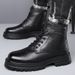 European Warm Series 2025 Autumn Winter New High-top Cotton With Fleece Lining, Warm Work Martin Boots, Men's Thick-soled Shoes 2361_viptrois.com