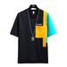Men's Clothing Color Matching Pocket High End Half Sleeved Top New Round Neck Loose T Shirt Summer Contrast Color Short Sleeved T Shirt For Men_viptrois.com
