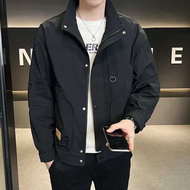 Men's Spring/Autumn 2024 New Clothing Design Trendy Brand High End Fashion Casual Spring Standing Collar Jacket_viptrois.com