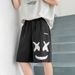 Men's Clothing Men's Shorts Summer New Thin Straight Loose Outer Wear Smiley Face Casual Versatile Printing Trendy Shorts_viptrois.com