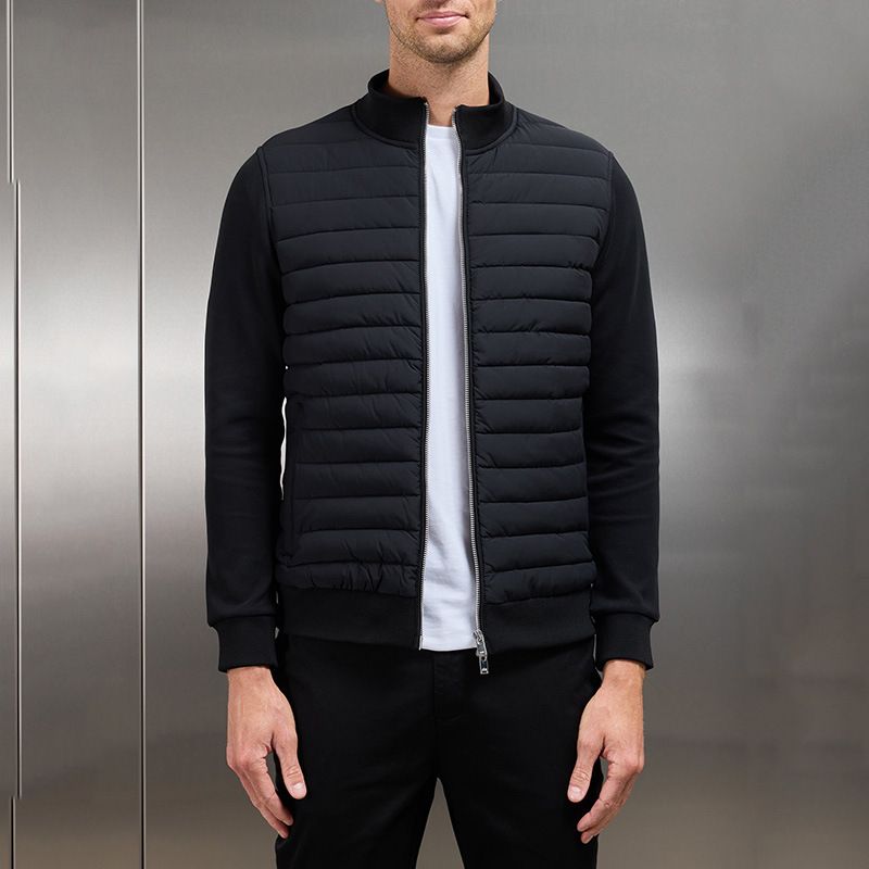 Men's Clothing Down Jacket Light Stand Collar Stitching Knitted Jacket Autumn And Winter Men's Coat_viptrois.com