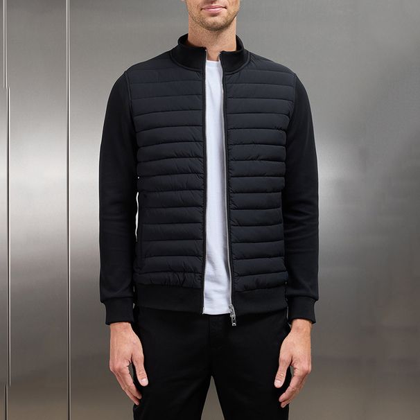 Men's Clothing Down Jacket Light Stand Collar Stitching Knitted Jacket Autumn And Winter Men's Coat_viptrois.com