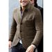 Men's Slim-Fit Knit Cardigan – Stylish Stand Collar Pullover With Pockets (S-3XL, Charcoal/Black/Navy/Khaki)_viptrois.com