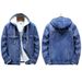 Pulse New Thickened Warm Men's Winter Shearling One-Piece Hooded Fleece-Lined Denim Jacket For Young Men_viptrois.com