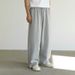 Men's Clothing Style Trendy Wide Leg Sweatpants Cotton Loose Gray Sports Pants Casual Trousers_viptrois.com