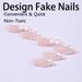 Wearable Almond Nails White Bow Pearl Heart False Nails French Manicure Nail Tips_viptrois.com