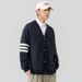 Japanese Style Retro Knitted V-Neck Long Sleeve Cardigan Sweatshirt Men's Spring And Autumn Versatile Casual Jacket_viptrois.com