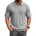 Men's Summer Shirt – Classic Solid Color, Comfortable Knit Fabric, Versatile Casual & Smart Wear_viptrois.com