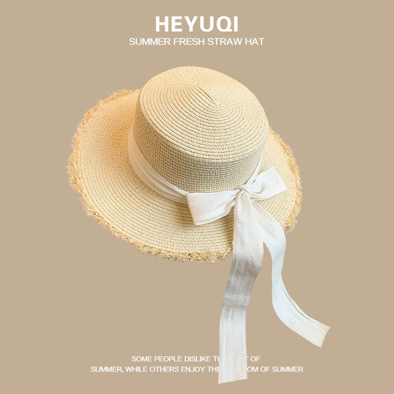 Lace Raffia Sun Hat - Oversized Brim For Beach Vacation | Breathable Openwork Design & UV Protection Summer Hat For Women_viptrois.com