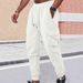 Men's Casual Cargo Pants With Jacquard Check Pattern - Multi-Pocket Workwear Trousers For Spring & Autumn - Loose Fit_viptrois.com