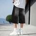 Summer Versatile Men's Jeans Wide Leg Straight Leg Comfortable Cool Commuting Shorts 5 Point Pants_viptrois.com