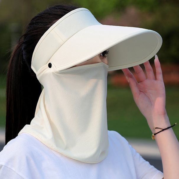 Women's Wide Brim UV Sun Hat - Cooling Fabric With Detachable Neck Cover For Cycling & Travel_viptrois.com