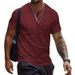 Unbeatable Quality Instagram 2024 Summer Quick Sale T-shirt Men's Button Henley Collar Sports Polo Shirt_viptrois.com