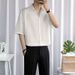 Ice Silk Short-sleeved Shirt For Men, Summer Bestseller, High-end Feel, Loose And Casual Shirt_viptrois.com