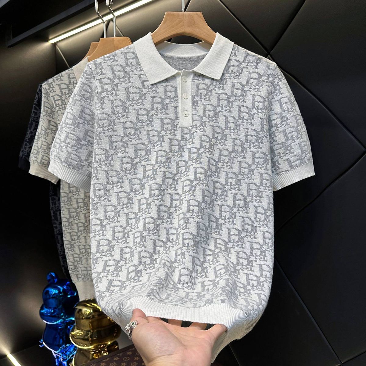 summer men's casual short sved polo shirt with button down collar, new fashionable tshirt xs5xl_viptrois.com