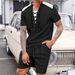 Men's Casual 2-Piece Set - Drawstring Shorts & Round Neck T-Shirt | Summer Fashion Short Sleeve Outfit Set_viptrois.com