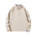 Nordmann Shanggu Clothing Autumn Winter New Men's Fleece Lined Turn-down Collar Long Sleeve Polo Shirt Japanese Style Loose_viptrois.com