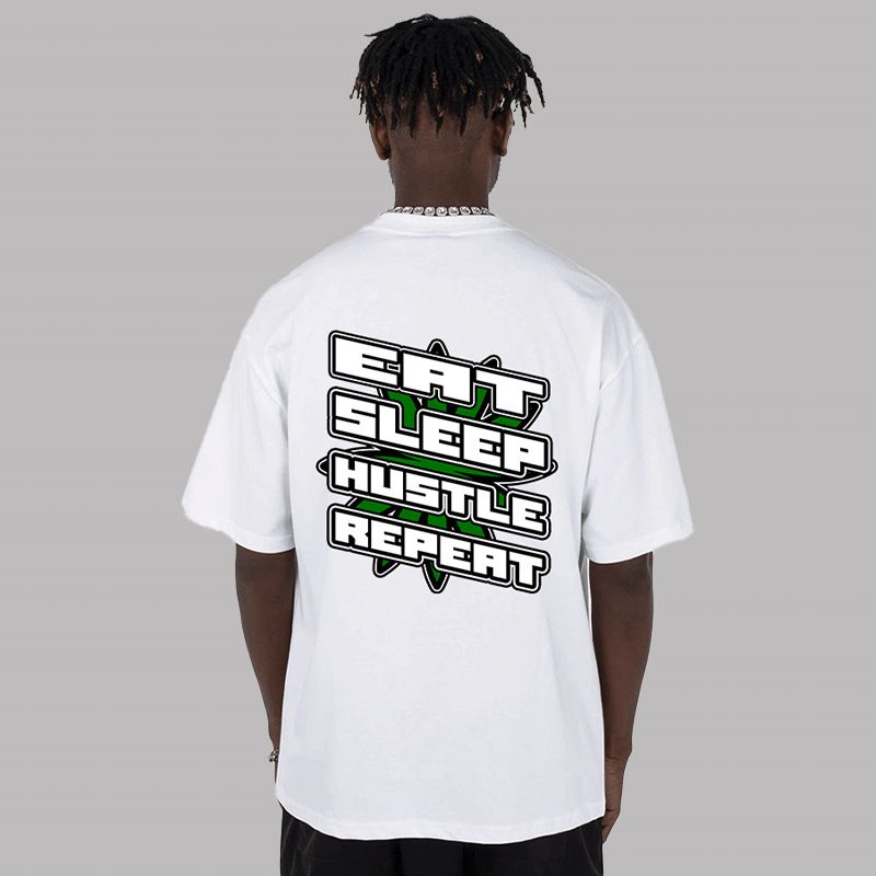 Summer American Retro Short-sleeved T-shirt Men's Oversize Casual Half-sleeved T-shirt Top_viptrois.com