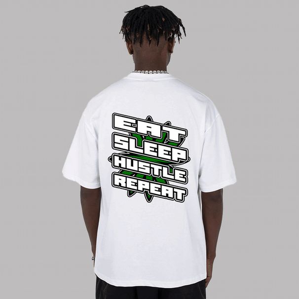 Summer American Retro Short-sleeved T-shirt Men's Oversize Casual Half-sleeved T-shirt Top_viptrois.com