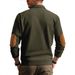 Men's Clothing Outdoor Leisure Stand Up Collar Outdoor Casual Stand Collar Corduroy Knit Pullover Hoodie Stylish Comfortable For Urban Travel Wear_viptrois.com