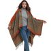 Unisex Tassel cape Autumn winter ethnic style jacquard hooded cape cape_viptrois.com