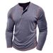 Men's Clothing Autumn And Winter Large Size Men's Long Sleeve T Shirt Men's Shirt Four Button Top_viptrois.com