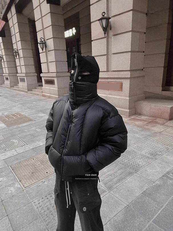 Men's Clothing Short Stand Collar Cotton Jacket Men's Trendy High End Autumn And Winter Warm Cotton Jacket Black Cotton Coat_viptrois.com