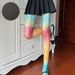 Silk Stockings Gradient Fishnet Stockings Sexy Dopamine Candy Color Pantyhose Colorful Rainbow Bottoming Stockings Slim Legs Socks_viptrois.com