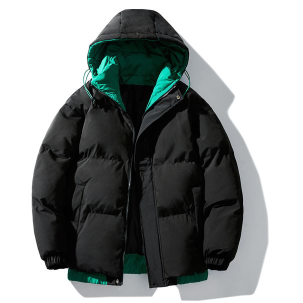 2026 Fashion Wintercoat Youth/Men 100% Polyester Splicing Long Sleeve Casual Loose Thick Warm Zipper Hooded Cotton-Padded Jacket_viptrois.com