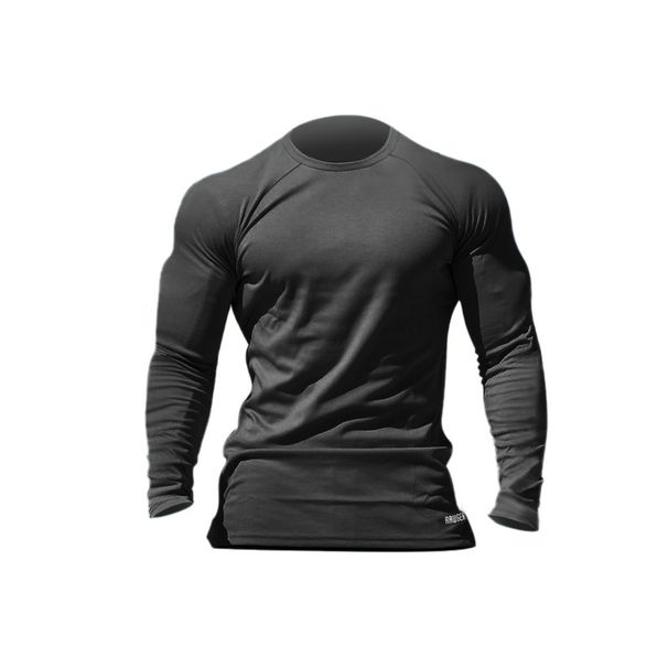 Men's Clothing New 200g Double Sided High Elastic Long Sleeved Tights Fitness Sports Leisure Breathable Water Absorbent Jacket_viptrois.com