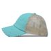 Washed baseball ponytail trendy curved brim net cap, spring/summer women's outdoor sports sun hat_viptrois.com