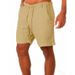 Men's Casual Drawstring Sweatpants Summer Style Solid Color Cotton Linen Five Point Shorts_viptrois.com