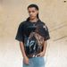 American-style Horse Year Print All-over Washed Vintage Loose One-piece Cut Short-sleeve T-shirt_viptrois.com