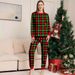 Plaid Christmas family suit printed homewear pajamas set_viptrois.com